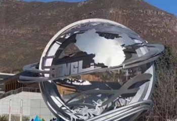 地球儀雕塑提供，多彩藝術(shù)，鏡面地球儀雕塑通用