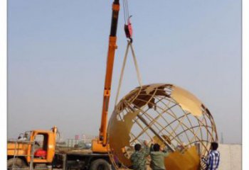 地球儀雕塑標準，彩鋼制作，烤漆地球儀雕塑廠家優(yōu)價