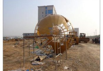 地球儀雕塑供求，白鋼構(gòu)件，烤漆地球儀雕塑制造廠家