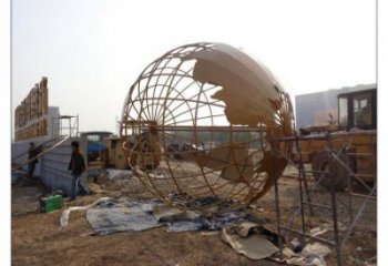 地球儀雕塑工程選用，美陳雕塑，烤漆地球儀雕塑制造商