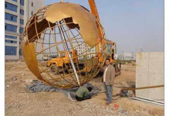 地球儀雕塑生產(chǎn)，廣場雕塑，烤漆地球儀雕塑生產(chǎn)商