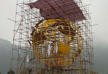 地球儀雕塑通用，陸地?cái)[件，烤漆地球儀雕塑點(diǎn)擊