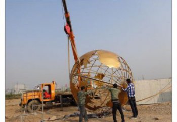 地球儀雕塑優(yōu)價(jià)，鋼管組合，不銹鋼地球儀雕塑安裝