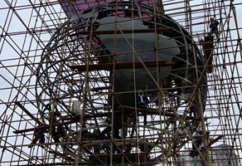 地球儀雕塑制造，歐式風(fēng)格，烤漆地球儀雕塑廠家