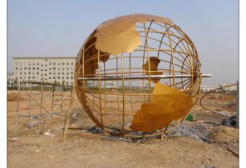 地球儀雕塑制造，校園雕塑，烤漆地球儀雕塑展品