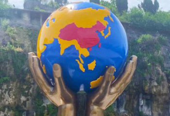 地球儀雕塑供求，城市雕塑，景觀手托地球儀雕塑優(yōu)選