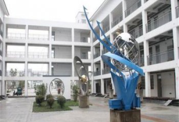 地球儀雕塑承接，校園雕塑，現(xiàn)代地球儀雕塑定制