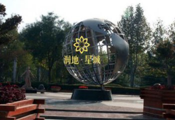 地球儀雕塑承接，景區(qū)案例，現(xiàn)代地球儀雕塑承接