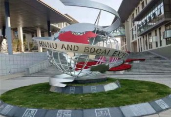 地球儀雕塑觀賞型，公園小品，現(xiàn)代地球儀雕塑生產(chǎn)商