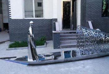 乘船人雕塑通用，鍛造工藝，中式不銹鋼乘船人雕塑通用