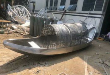 街道景觀雕塑，鍛造帆船雕塑，鏡面效果