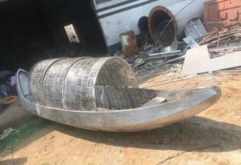 室內(nèi)景觀雕塑，拉絲帆船雕塑，抽象效果