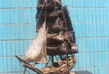 揚(yáng)帆遠(yuǎn)航雕塑定做，小區(qū)雕塑，不銹鋼揚(yáng)帆遠(yuǎn)航雕塑制造商