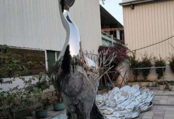 室外鳳凰雕塑展品，公園小品，不銹鋼鳳凰雕塑生產(chǎn)廠家