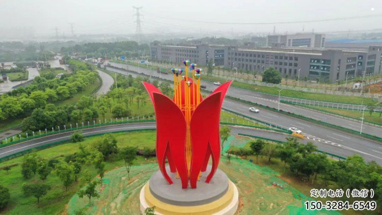 梧桐花雕塑專供，廣場(chǎng)雕塑，不銹鋼梧桐花雕塑標(biāo)準(zhǔn)