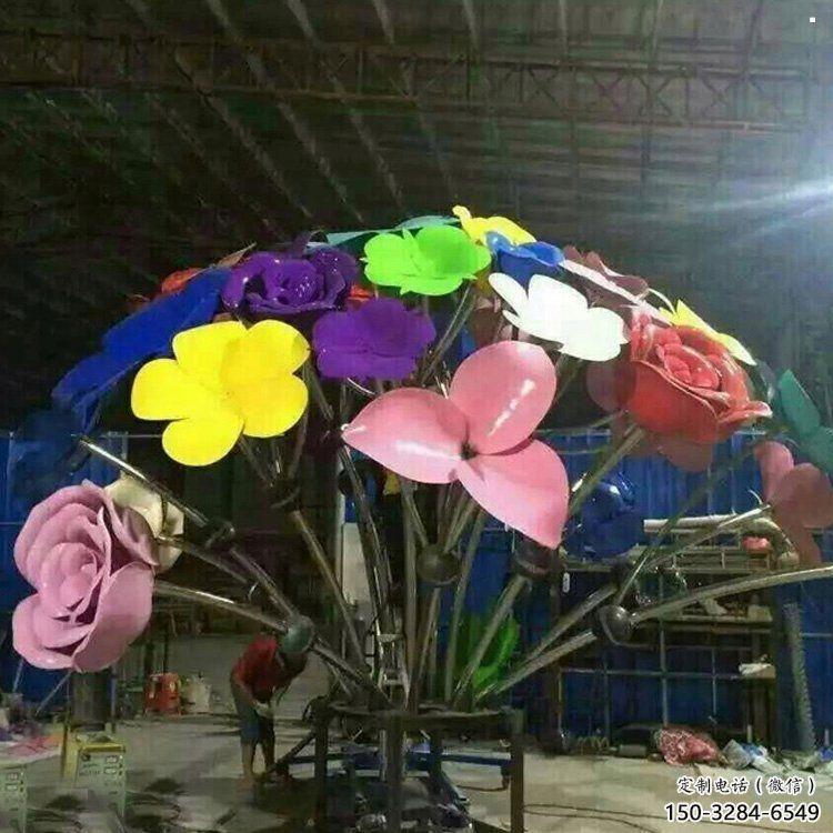 杏花雕塑廠家，美陳雕塑，不銹鋼杏花雕塑制造