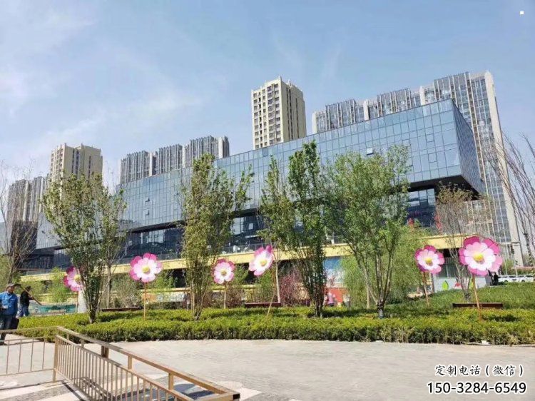 杏花雕塑訂做，公園雕塑，不銹鋼杏花雕塑生產商