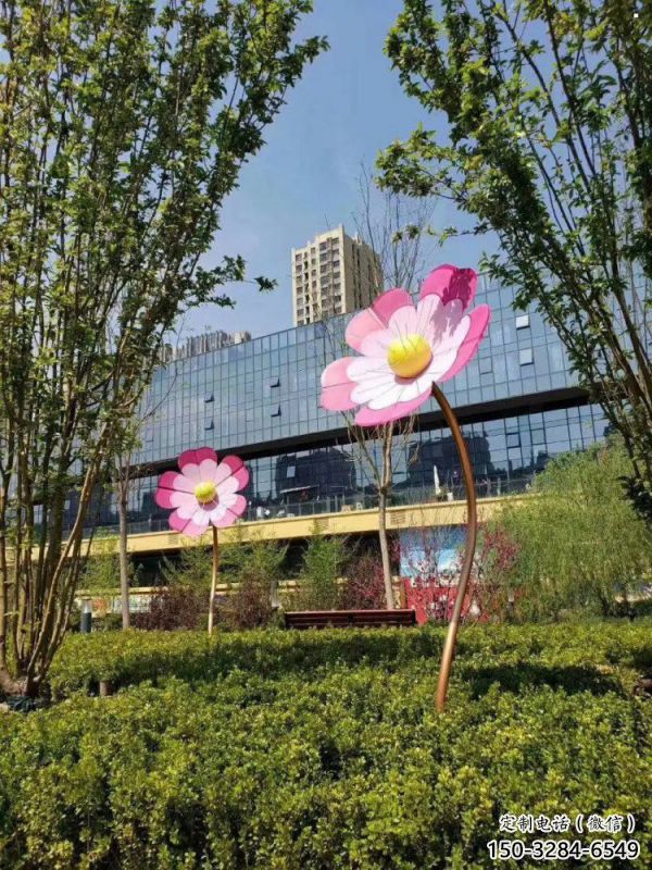 杏花雕塑供應(yīng)，地標(biāo)擺件，不銹鋼杏花雕塑制造廠家