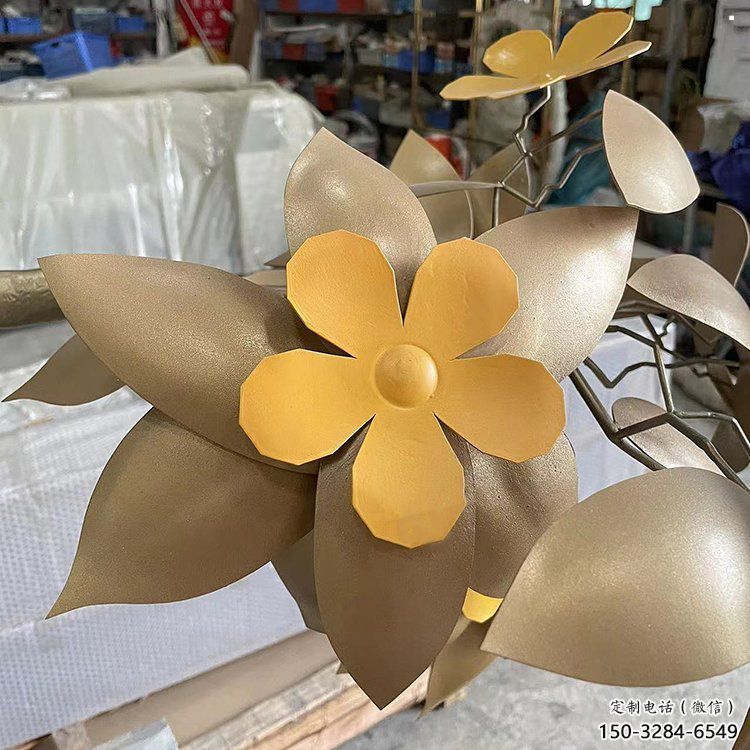 櫻花雕塑定做，廣場雕塑，不銹鋼櫻花雕塑廠家