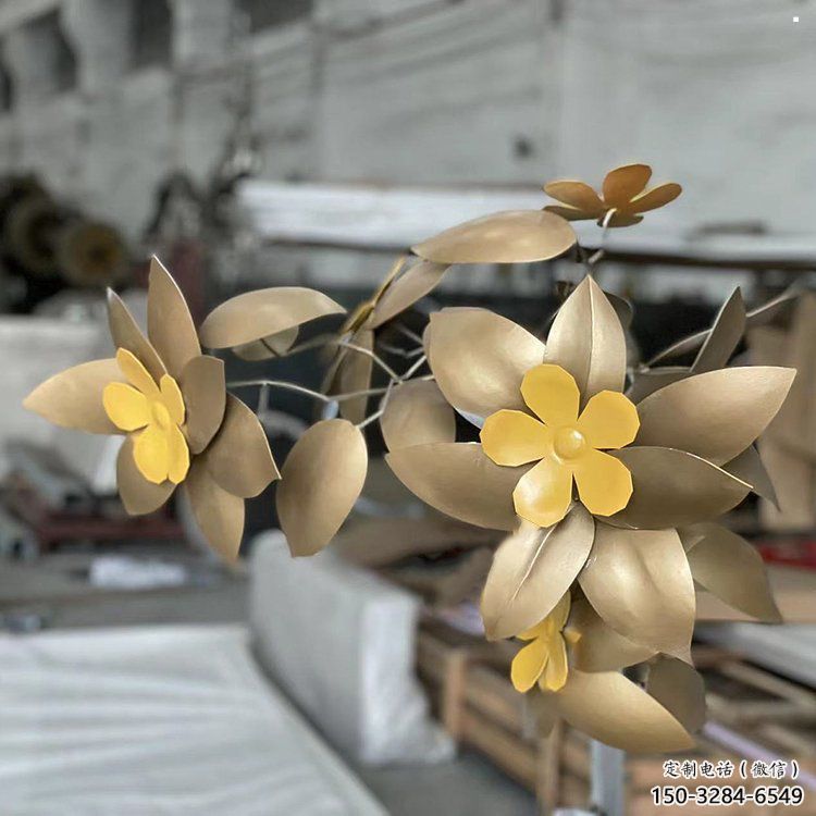 櫻花雕塑制造商，小區(qū)擺件，不銹鋼櫻花雕塑制造商