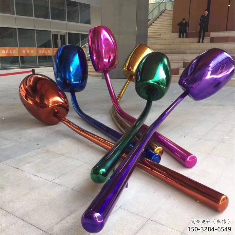 郁金香雕塑供應(yīng)，多彩藝術(shù)，不銹鋼郁金香雕塑廠家