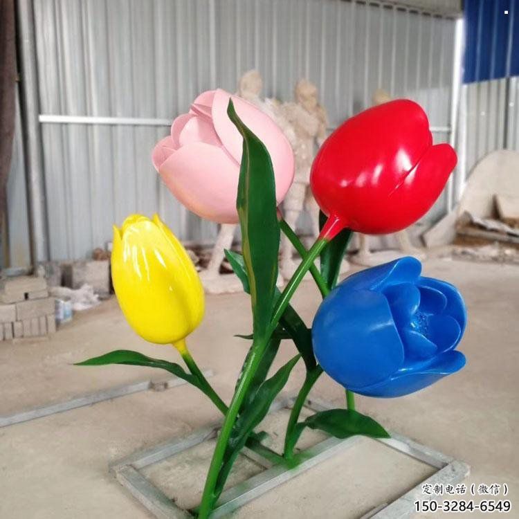 郁金香雕塑展品，公園小品，不銹鋼郁金香雕塑生產(chǎn)商
