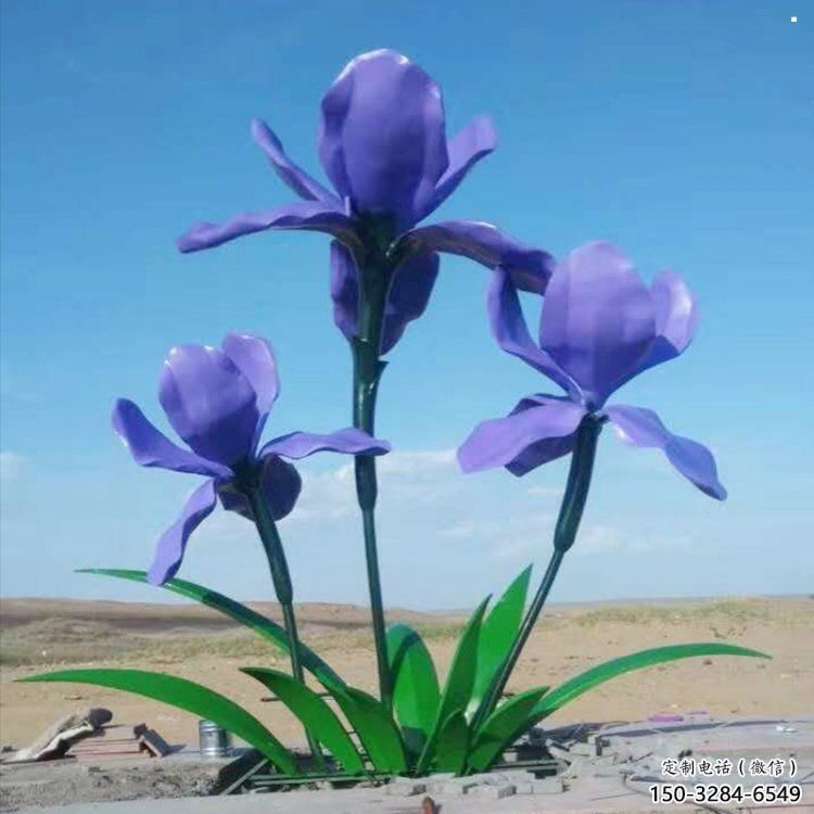 金屬紫丁香雕塑承接，陸地擺件，廣場紫丁香雕塑制造商