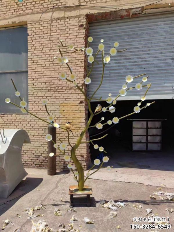 紫丁香雕塑制造商，露天雕塑，不銹鋼紫丁香雕塑訂做廠家