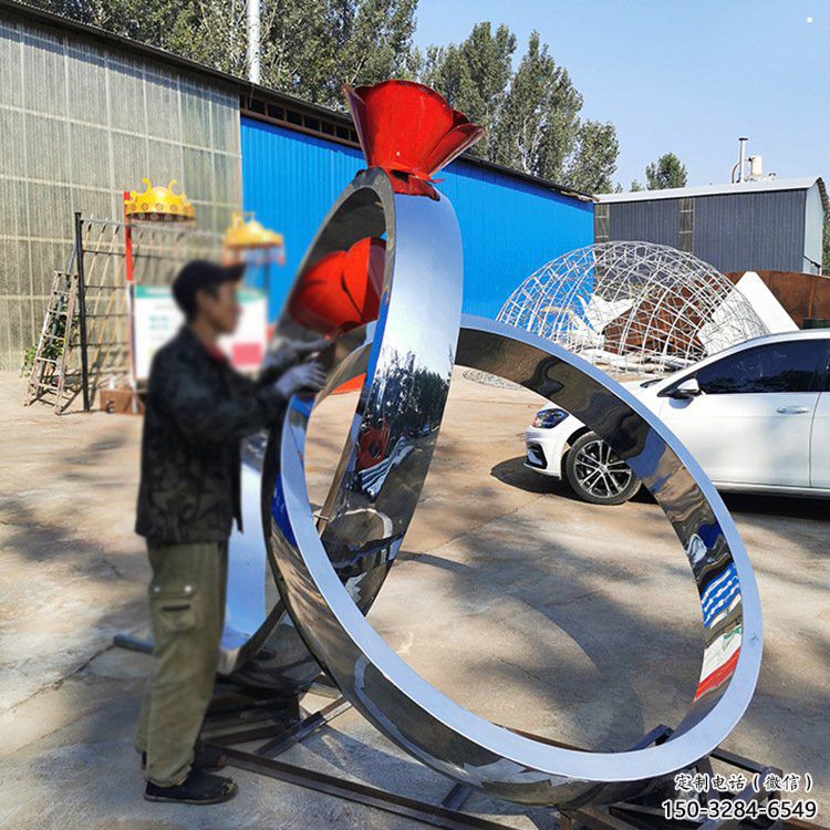 鉆戒雕塑制作專供，園林裝飾，建筑鉆戒雕塑廠家