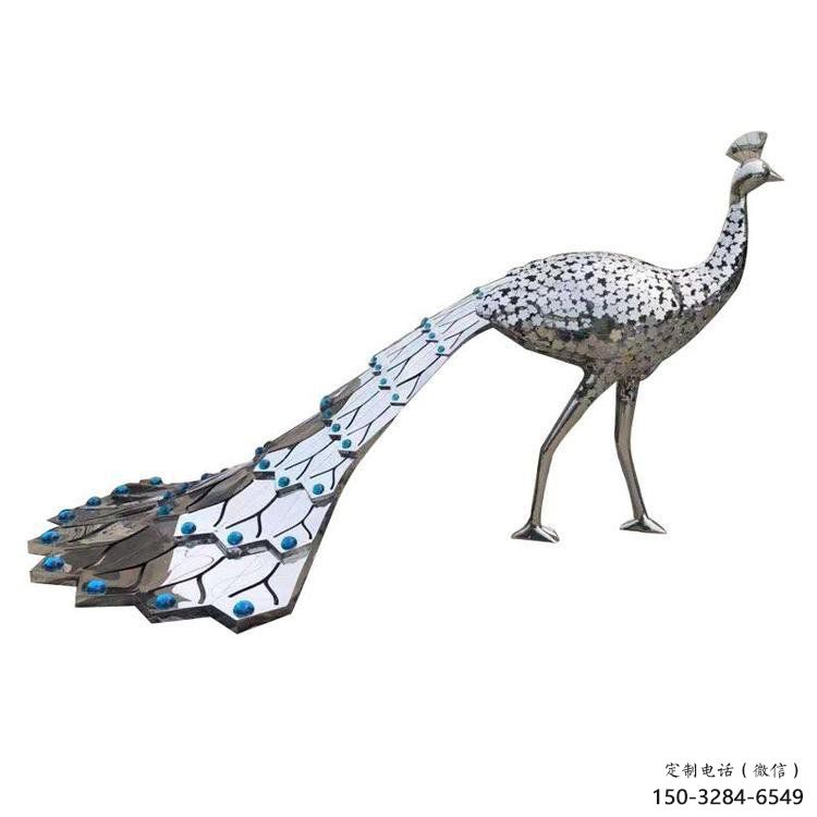 地產(chǎn)孔雀雕塑預定，露天雕塑，不銹鋼孔雀雕塑制作廠家