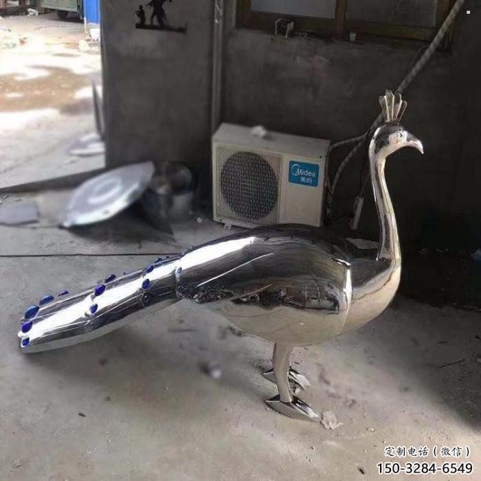 孔雀雕塑廠家定價(jià)，拋光工藝，不銹鋼孔雀雕塑制作廠家