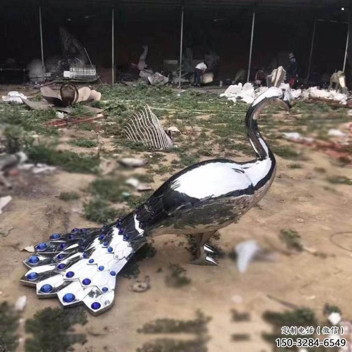 小孔雀雕塑訂做，景觀雕塑，不銹鋼孔雀雕塑制造廠家