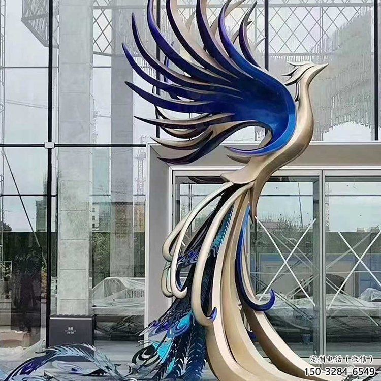 金屬孔雀雕塑批發(fā)，街頭藝術(shù)，公園不銹鋼孔雀雕塑展品