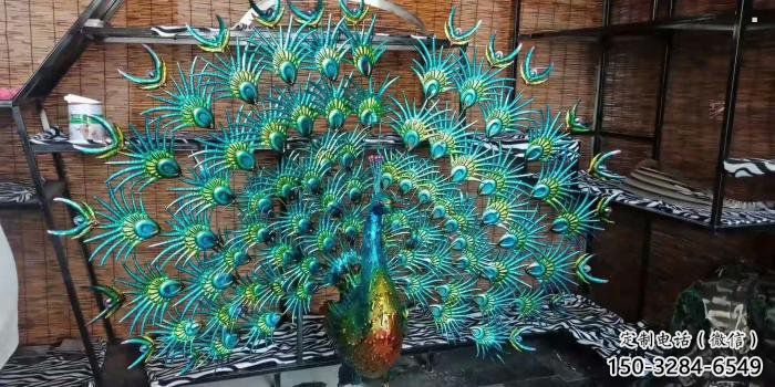 孔雀開屏景觀雕塑精品，小區(qū)雕塑，景觀孔雀開屏雕塑廠家