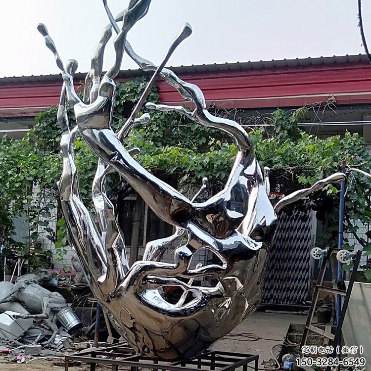 波浪雕塑提供，美陳雕塑，不銹鋼波浪雕塑承接