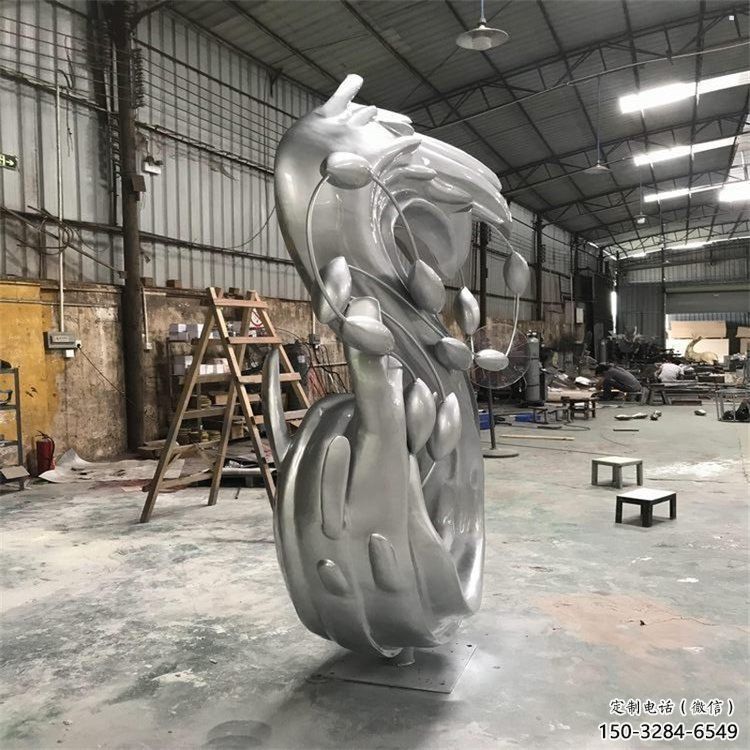 農(nóng)村海浪雕塑，鏤空景觀雕塑，抽象效果