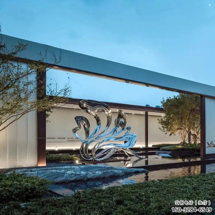 海浪紋雕塑制造，歐式風(fēng)格，不銹鋼海浪紋雕塑供給