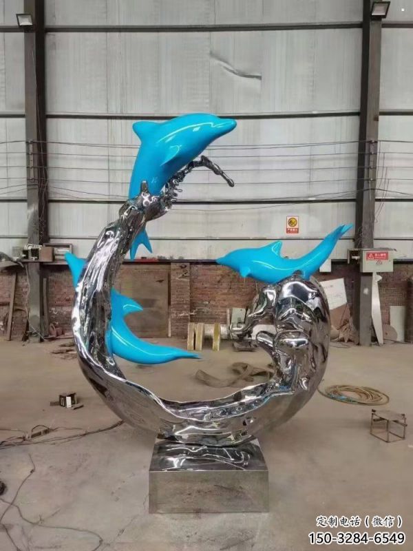 浪花雕塑廠家，抽象藝術(shù)造型，戶外廣場(chǎng)小品