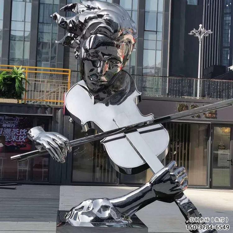 大提琴雕塑展品，公園小品，不銹鋼大提琴雕塑供需