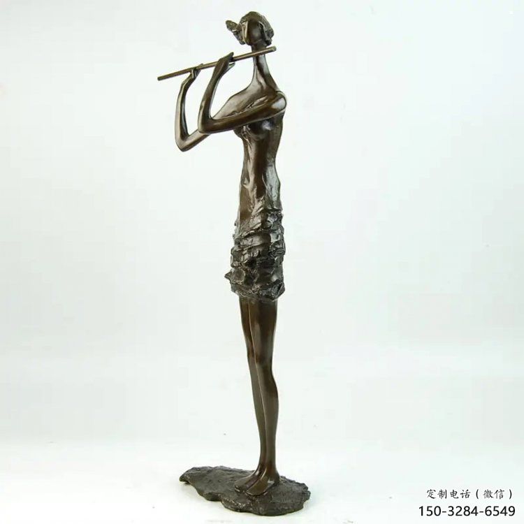 彈古箏雕塑批發(fā)，美陳雕塑，主題民俗人物雕塑標(biāo)準(zhǔn)