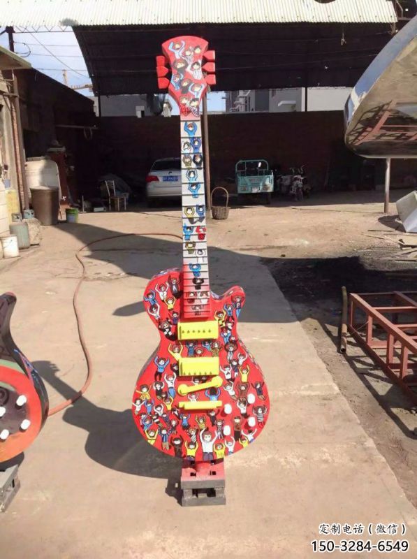 提琴雕塑精選，景區(qū)雕塑，不銹鋼烤漆提琴雕塑提供