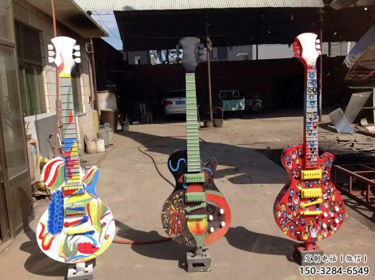 提琴雕塑精選，露天雕塑，烤漆提琴雕塑制作展品
