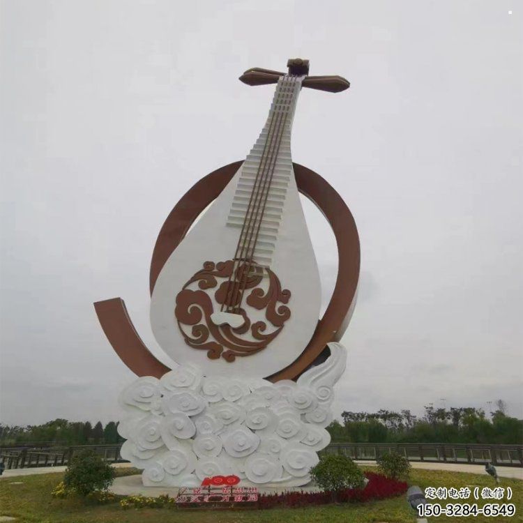 提琴系列雕塑，城市裝飾，彩色烤漆提琴雕塑優(yōu)選