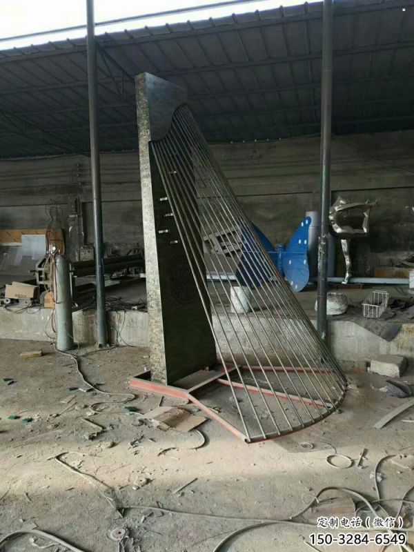 馬頭琴雕塑制造商，小區(qū)擺件，不銹鋼馬頭琴雕塑制造商