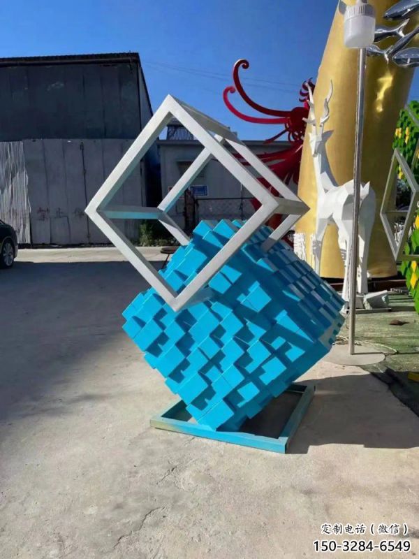 農(nóng)村積木雕塑