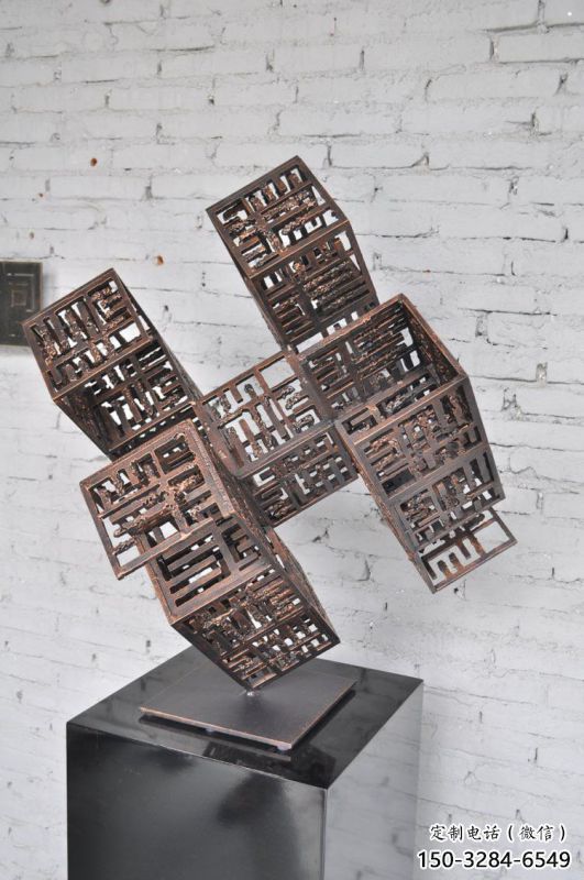 正方體雕塑承接，城市裝飾，大型不銹鋼正方體雕塑公司