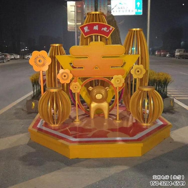 現(xiàn)代春字雕塑承接，慶典風格，不銹鋼春字雕塑廠