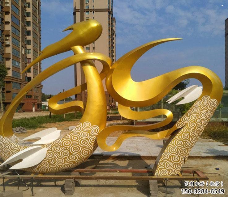 抽象和字雕塑展品，小區(qū)雕塑，不銹鋼和字雕塑制作精選