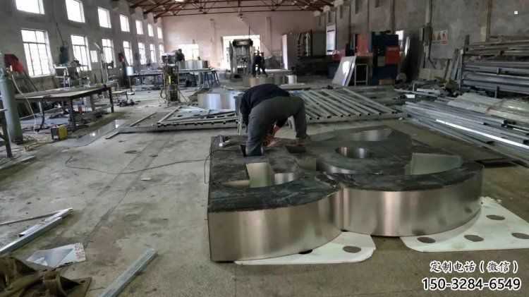 甲骨文雕塑提供，美陳雕塑，不銹鋼甲骨文雕塑制作廠家