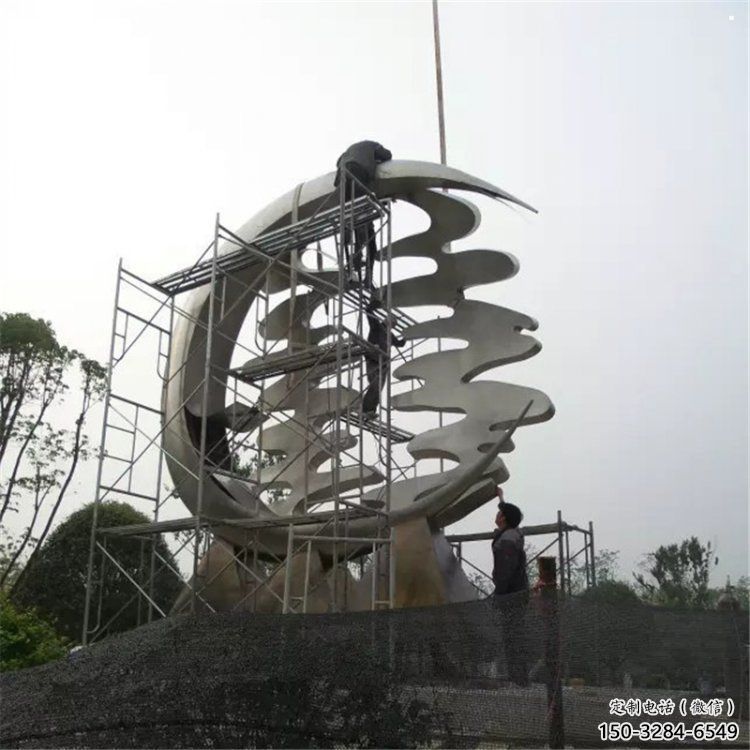 喜字雕塑觀賞型，標(biāo)識雕塑，美陳不銹鋼喜字雕塑廠家